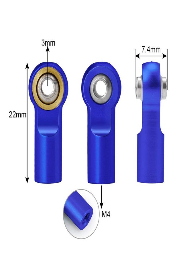 QUE-T 10pcs Metal Link Rod End M4 Ball Joint Head for RC Crawler Car (Navy Blue) - Image 3