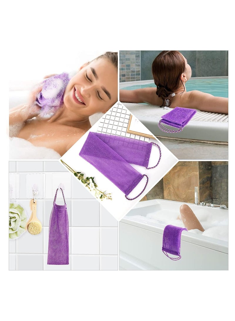 NIBEMINENT 3 Pieces Extra Long Exfoliating Back Scrubber Magic Body For Shower Washer for Bath Wash Cloth Washcloth to Cleaning Massage - Image 3