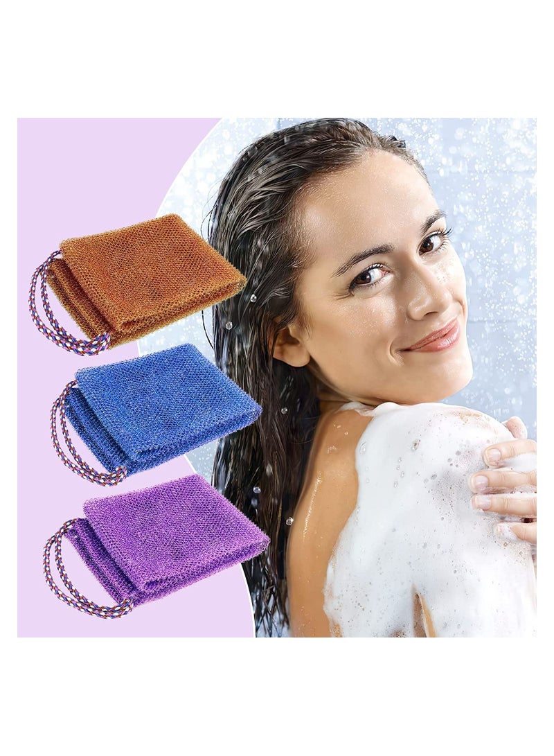 NIBEMINENT 3 Pieces Extra Long Exfoliating Back Scrubber Magic Body For Shower Washer for Bath Wash Cloth Washcloth to Cleaning Massage - Image 4