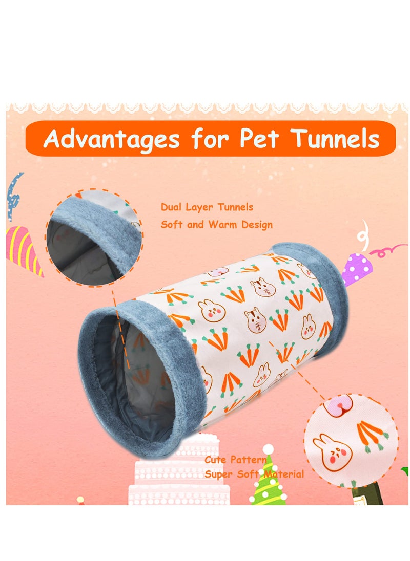SYOSI - Animal  Hideaway Toy, Small Animal Tunnel Toy Rabbit Activity Tube Hamster Hideout Pink Dwarf Rabbit Tunnel Kitty Play Tunnel Small Pet Tunnel Tube for Dwarf Rabbits Kitty - Image 1