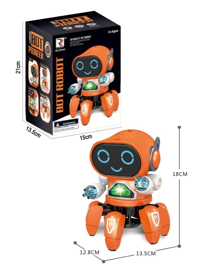 LB Robot Bot Pioneer – Musical Light-Up Dancing Robot Toy for Kids Interactive Movement, 7-Color LED Lights, Sound Effects  - Image 4