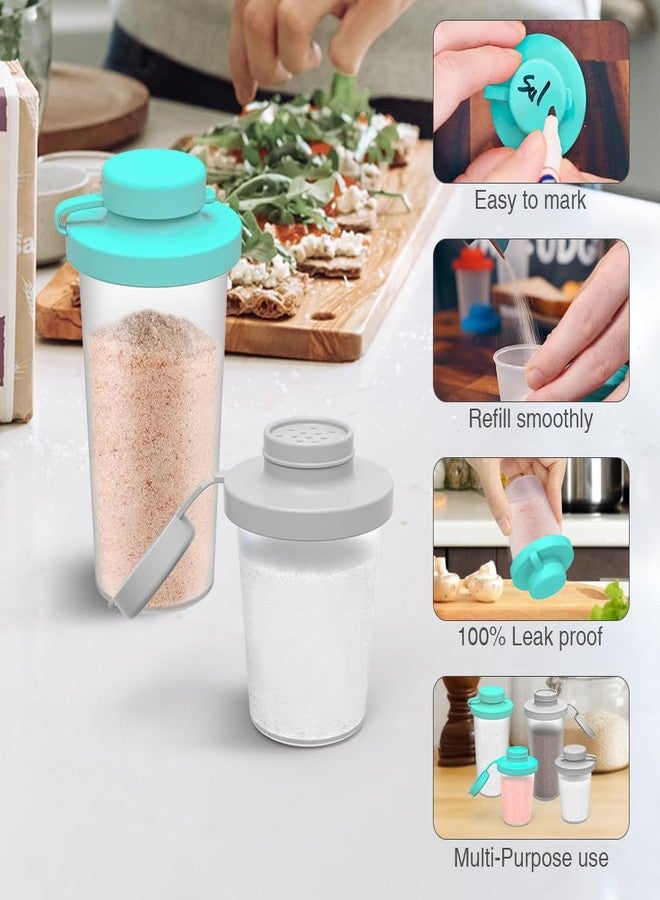 SOPHICO Salt & Pepper Shaker Sets (Mint & Grey, Small & Medium) - Image 2