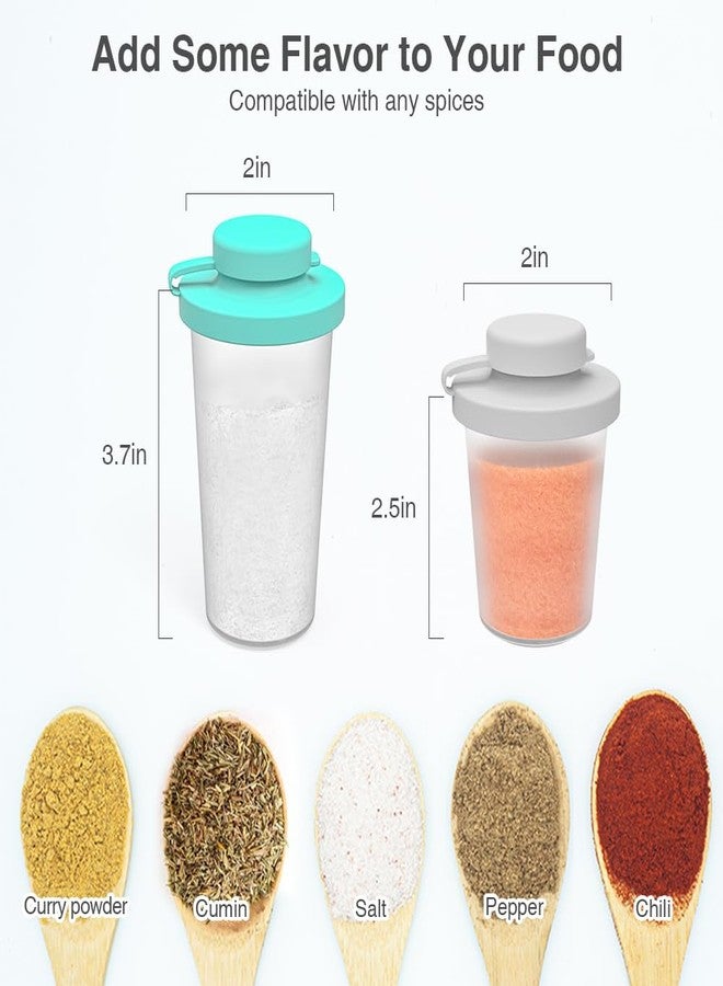 SOPHICO Salt & Pepper Shaker Sets (Mint & Grey, Small & Medium) - Image 4
