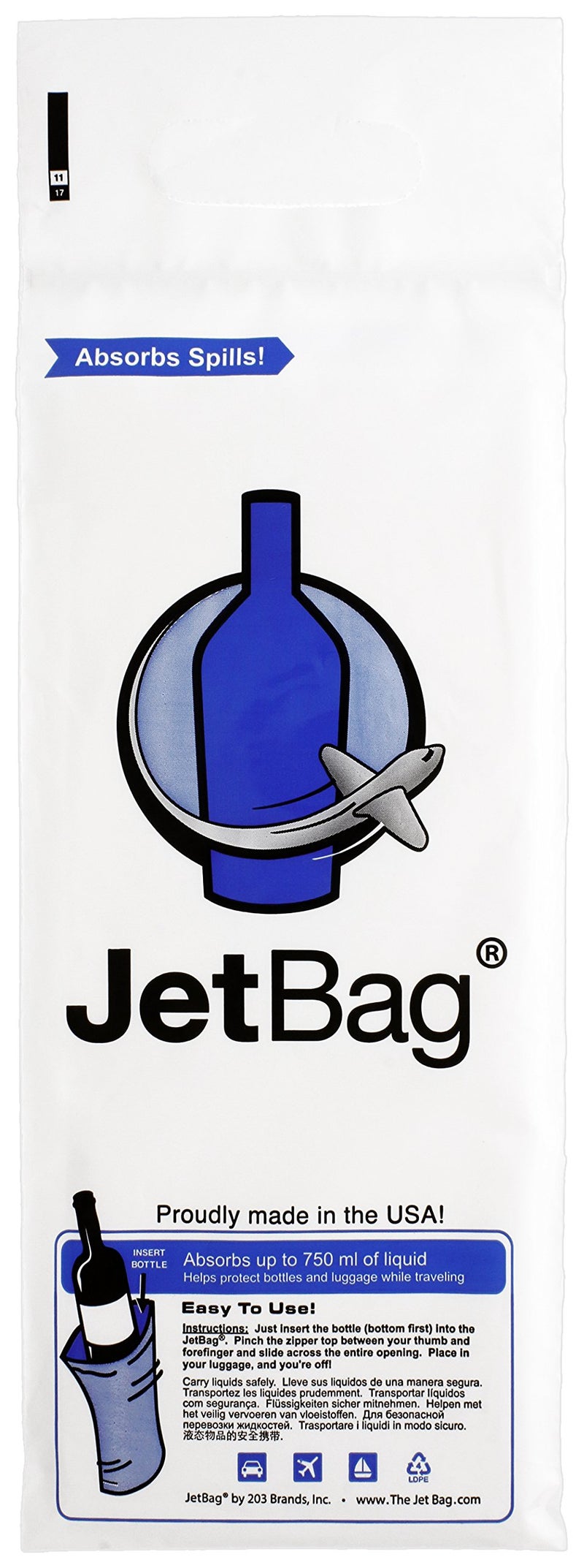 JetBag JetBag - Wine Bag for Travel (Set of 6, BOLD edition) - The Original ** ABSORBENT ** Reusable & Protective Bottle Bags - MADE IN THE USA  - Image 2