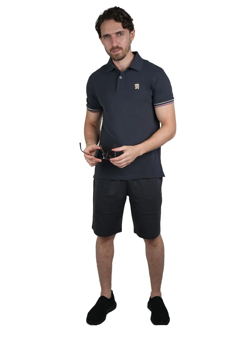 GIORDANO  Men's Performance Polo: Classic Piqué, Tipped Collar, Embroidered Detail for Men | Best Price UAE