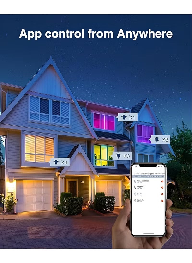 Naxifly WiFi Smart Wall Light Switch, No Neutral Wire Required, No Hub Required, Compatible with Google Home & Alexa, Touch & App Remote Control, Timing Function & Voice Control (Gang 2, Black) - Image 2