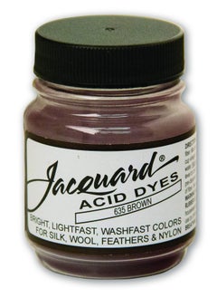 Jacquard Acid Dye Brown 1/2 Oz Net Wt Acid Dye For Wool Silk Feathers And Nylons Brilliant Colorfast And Highly Concentrated  - Image 1