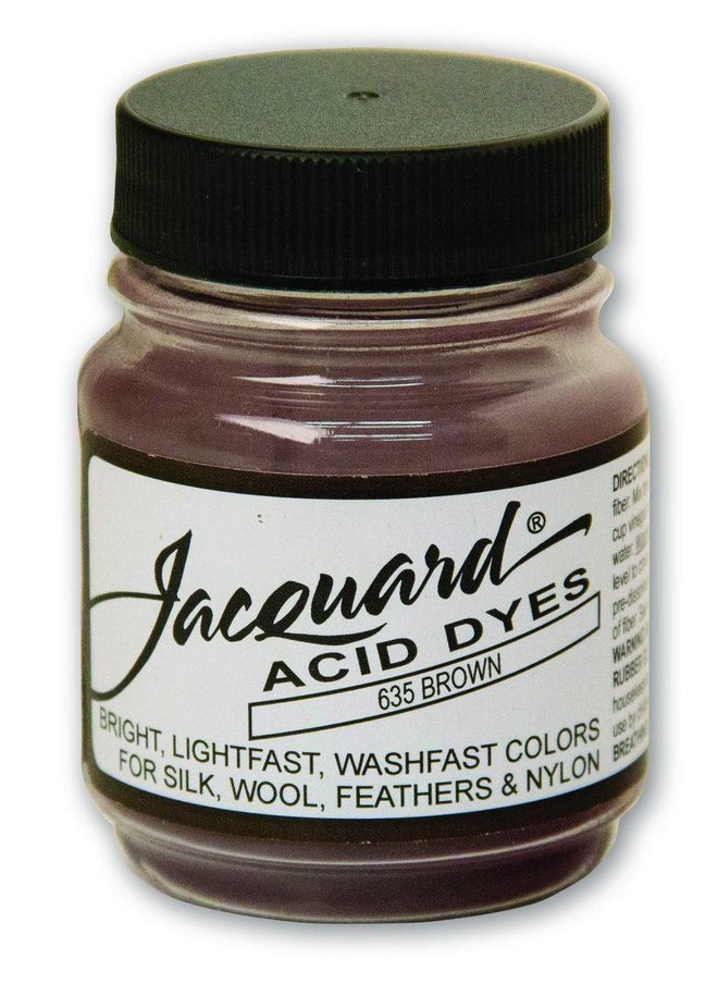Jacquard - Acid Dye Brown 1/2 Oz Net Wt Acid Dye For Wool Silk Feathers And Nylons Brilliant Colorfast And Highly Concentrated - Image 1