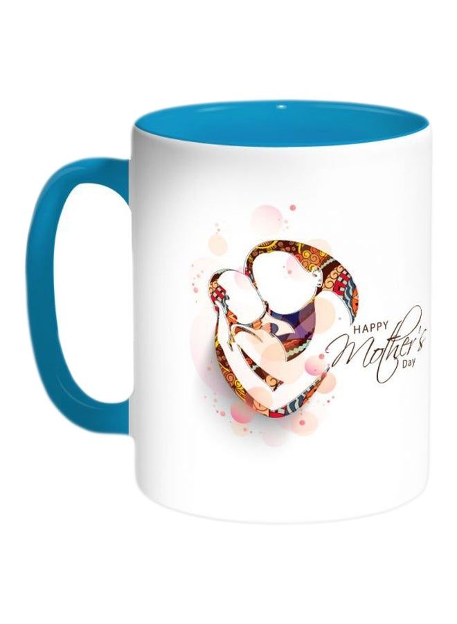 RKN Happy Mother's Day Printed Coffee Mug Turquoise/White - Image 2
