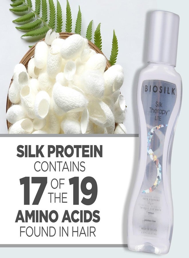 BioSilk Silk Therapy Lite, Leave-In Reconstructing Treatment To Smooth Fine & Thin Hair, Sulfate, Paraben & Cruelty-Free, 2.26 Oz - Image 2