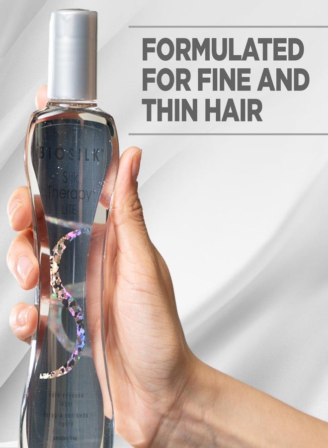 BioSilk Silk Therapy Lite, Leave-In Reconstructing Treatment To Smooth Fine & Thin Hair, Sulfate, Paraben & Cruelty-Free, 2.26 Oz - Image 3