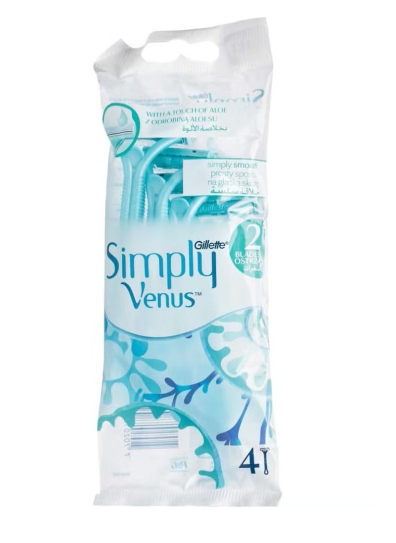 Gillette Simply Venus 2 Razor Blades 4pcs 
