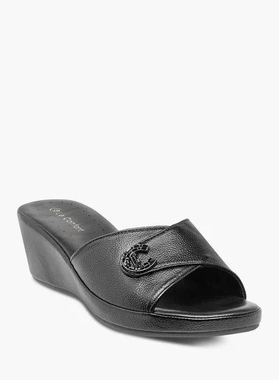 Le Confort Womens Textured Wedge Sandals With Slip On Closure Ramadan Collection