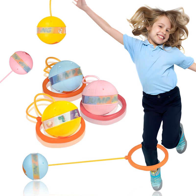 Sepco 3PCS Light up Ankle Skip Ball Flashing Swing Balls Sports Game Outdoor Glow in the Dark Adults Jumping Ring Kids School Recess Skipping Toy - Image 2