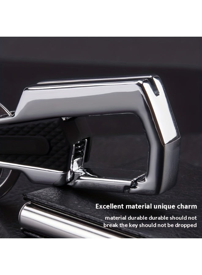 أومودا ميدالية مفاتيح معدنية فاخرة وأنيقة بخطاف قفل للرجال والنساء - Image 4