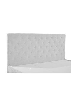 DANUBE HOME Austin 4Pieces Bedroom Set 150 X 200 Modern Design Wooden Bedroom Set Furniture Upholstered Queen Bed And Nightstand Dresser And Mirror - Light Grey / White/Walnut  - Image 2