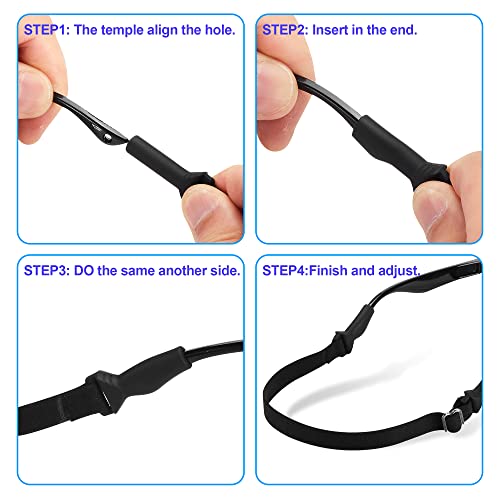 lvvfit Baby Glasses Straps(5-8inch)-Adjustable Glasses Strap Sports Sunglasses Eyeglasses Holder Straps for Toddler and Infant-Eyewear Retainers for Boys and Girls age 0-3 years (4 pcs Multi color) - Image 4