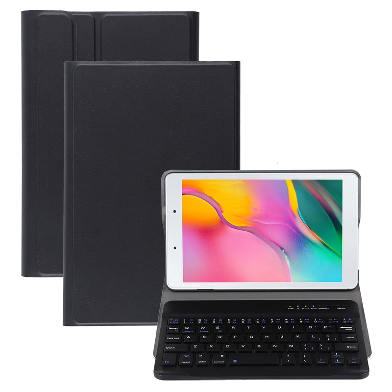 erorex Ultra-Thin Detachable Magnetic Bluetooth Keyboard Leather Tablet Case For Galaxy Tab A 8.0 2019 P200 / P205, With Holder(Black) - Image 1