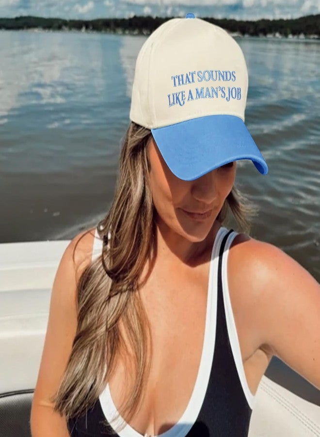 That Sounds Like A Man's Job Funny Trucker Hats Women Vintage Adjustable Baseball Cap Embroidery Fashion Trucker Hat - Image 2