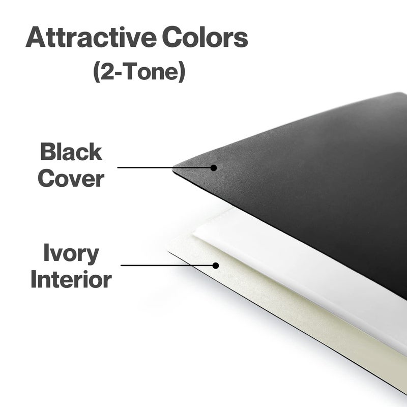 CRANBURY Small Photo Binder 5x7 (Black), 2-Pack Plastic Photo Book, 24 Pockets Show 48 Pictures, Mini Picture Presentation Binder with Customizable Album Cover, 5 x 7 Clear Sleeves - Image 2