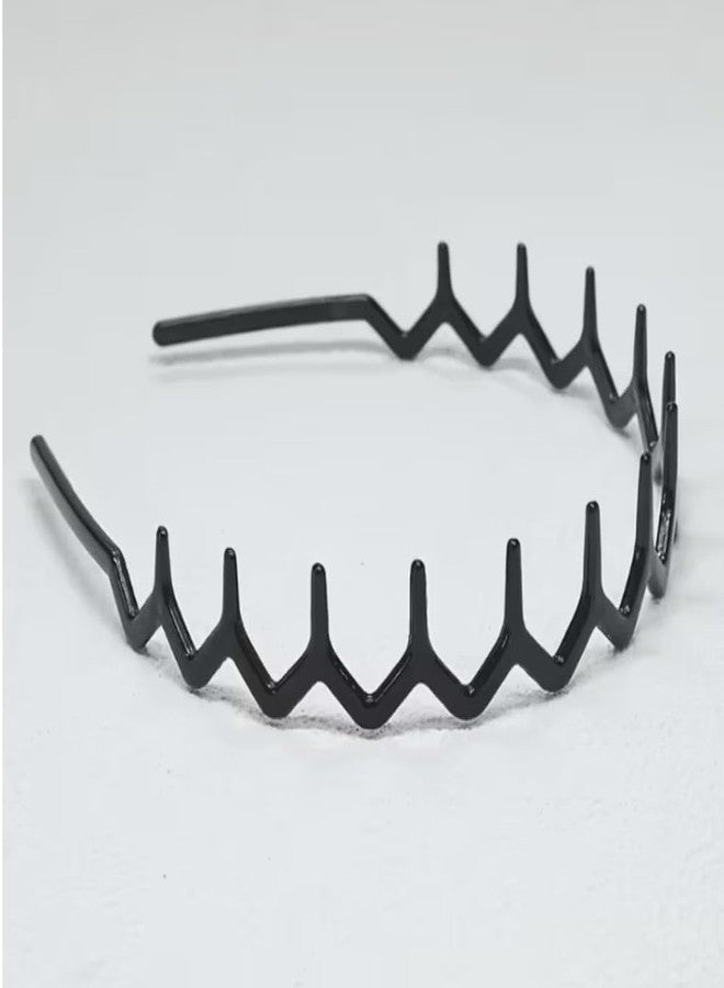 Seeotwo 2 Pieces Hairband Non-Slip Fashion Yoga Headband Sports Style Adjustable Wavy Hair Hoop Band for Women, Girls, and Men (Small) (Retro) - Image 3