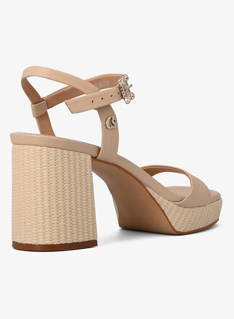 Carmen Steffens Ivory Platform Block Heel