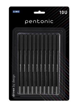 Pentonic 0.7 mm Ball Pen Blister Pack | Black Body | Black Ink | Set of 10 Pens - pzsku/Z61F0C0647FE65E8FD6FFZ/45/_/1736083744/3545b23e-0503-4495-9dad-aa4d47cac135