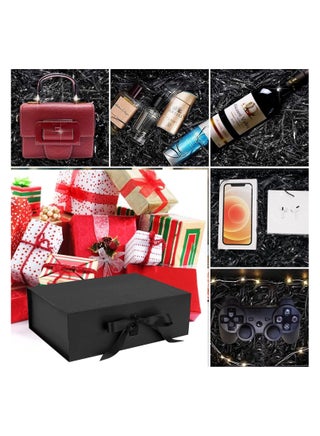 Luxury Magnetic Gift Box, Black Large Gift Box with Ribbon,Folding Gift Boxes for Presents With Lid, Suitable for Festival, Birthday, Anniversary, etc - view 4