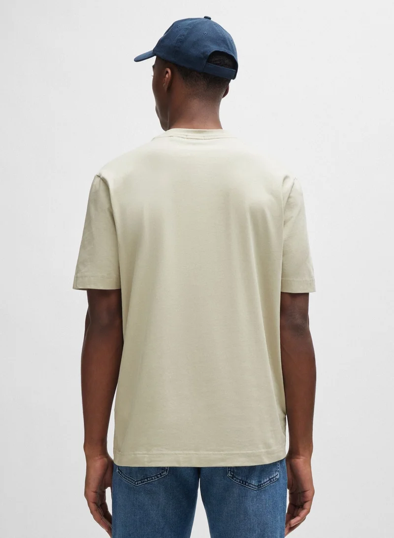 بوس Relaxed-fit T-shirt in stretch cotton with logo print
