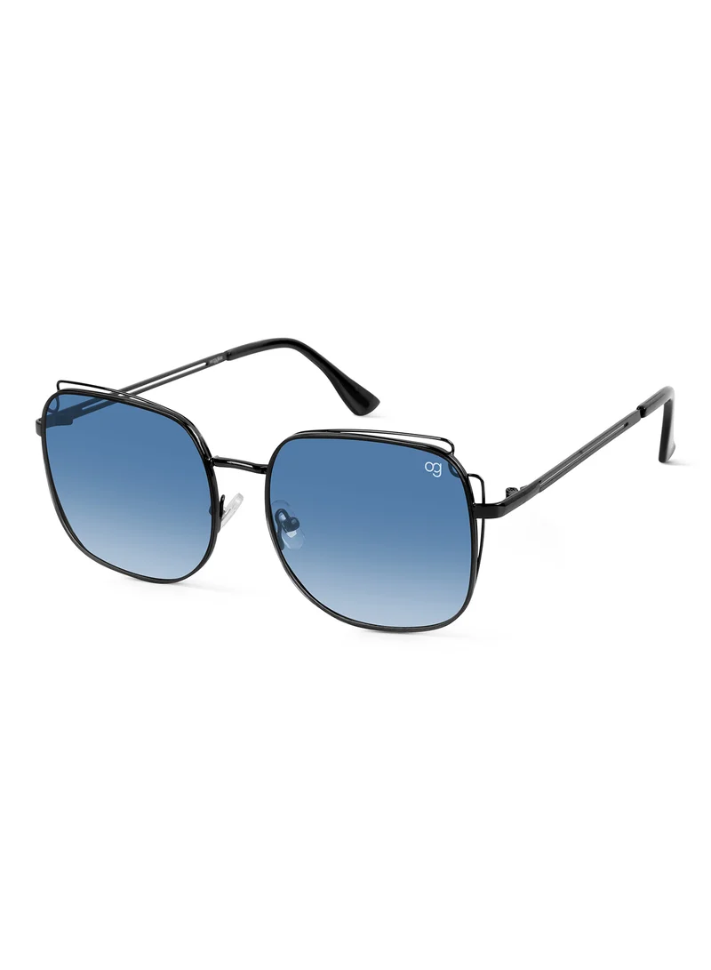Woggles Latest & Stylish UV Protected BlueX Black Square Sunglasses for Men & Women