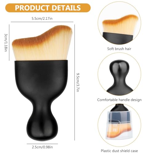 Nubilous Interior Cleaning Brush Multipurpose Car Interior AC Vent Dashboard Dust Dirt Cleaner Cleaning Brush for Car Interior PC Laptop Keyboard Electronic Gadgets Cleaning (Interior Dust Brush) - Image 3