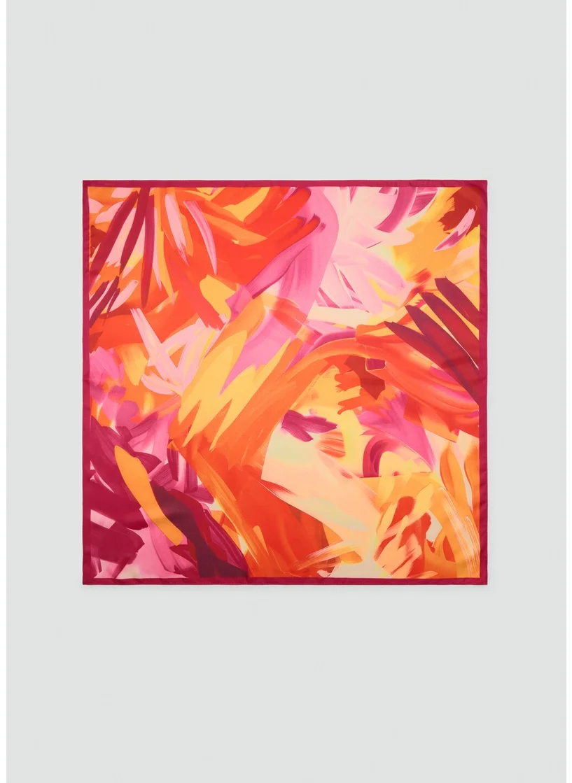 مانجو Abstract-Print Satin Scarf