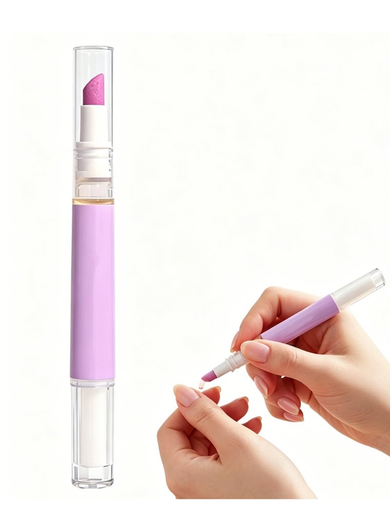 2-in-1 Cuticle Oil Pusher Pen, Nail Cuticle Pen Applicator, Cuticles Remover Pens for Dry Damaged Nails, Hangnails, Moisturize Strengthen Brighten - Image 1