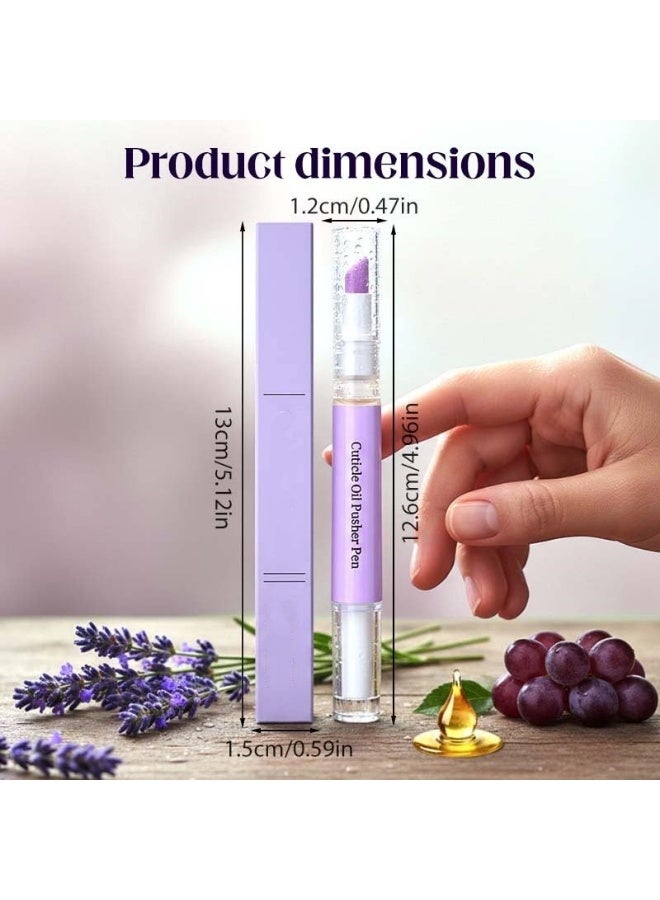 2-in-1 Cuticle Oil Pusher Pen, Nail Cuticle Pen Applicator, Cuticles Remover Pens for Dry Damaged Nails, Hangnails, Moisturize Strengthen Brighten - Image 5