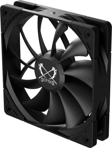 Scythe Kaze Flex II 120 PWN - 1200 RPM, 120mm x 25mm Air Flow Optimized Quiet Operating Computer Case Fan, Fluid Dynamic Bearing, 4-Pin Connector, Single Pack, Black - Image 1