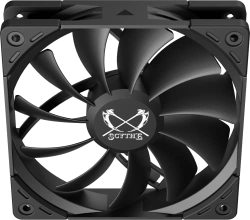 Scythe Kaze Flex II 120 PWN - 1200 RPM, 120mm x 25mm Air Flow Optimized Quiet Operating Computer Case Fan, Fluid Dynamic Bearing, 4-Pin Connector, Single Pack, Black - Image 4