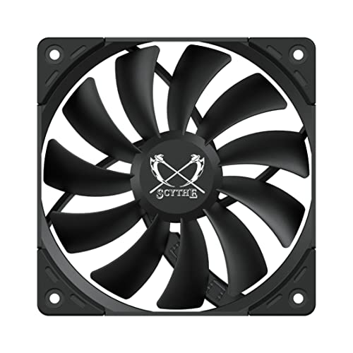 Scythe Kaze Flex II 120 PWN - 1200 RPM, 120mm x 25mm Air Flow Optimized Quiet Operating Computer Case Fan, Fluid Dynamic Bearing, 4-Pin Connector, Single Pack, Black - Image 3