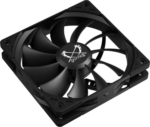 Scythe Kaze Flex II 120 PWN - 1200 RPM, 120mm x 25mm Air Flow Optimized Quiet Operating Computer Case Fan, Fluid Dynamic Bearing, 4-Pin Connector, Single Pack, Black - Image 2