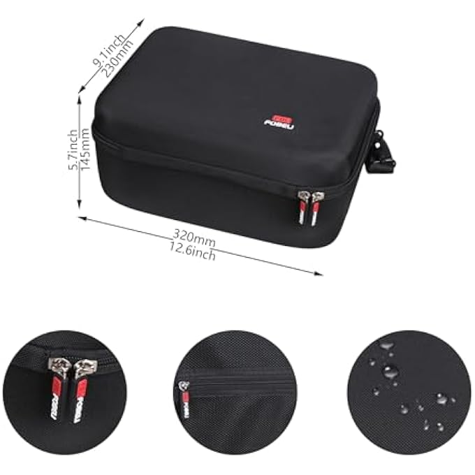 HARD STORAGE CASE COMPATIBLE WITH LIENE PIXCUT S1 COLOR STICKER PRINTER & DIE CUTTING MACHINE, EVA HARD CARRYING CASE WITH SHOULDER (BLACK, CASE ONLY) - Image 3