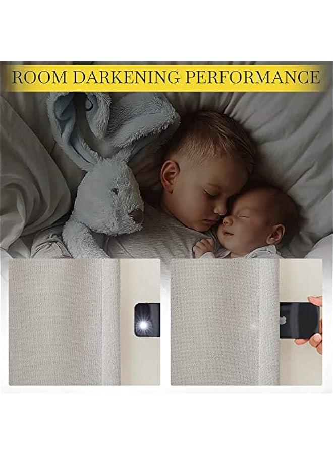 Arabest Room Darkening Patio Curtains for Sliding Door, Hook Belt/Rod Pocket/Back Tab Thermal Window Treatment Room Divider Curtains for Bedroom/Living Room, Angora, W100 x L84, 1 Panel  - Image 5