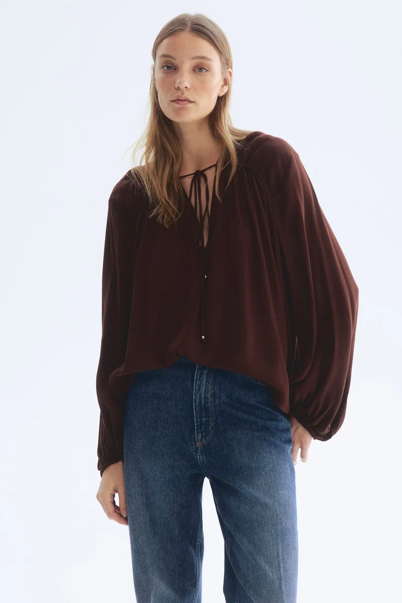 H&M Oversized viscose blouse