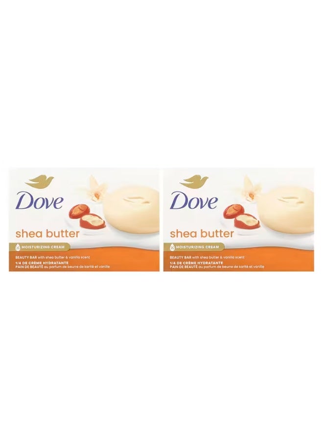 Dove Purely Pampering Beauty Bar Soap, Shea Butter & Warm Vanilla - pack of 2 (106g Each)
