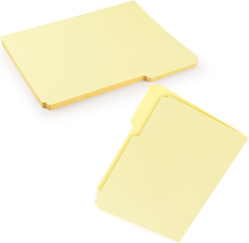 Lineco Archival Legal Size File Folders. Organize Important Documents, Prints, Photos. 9.5" x 14.75" with 1/3-Cut Tab, Acid-Free, Lignin-Free Light Tan 10 Pt. Perma/Dur Folder Stock. Pack of 25 - Image 1