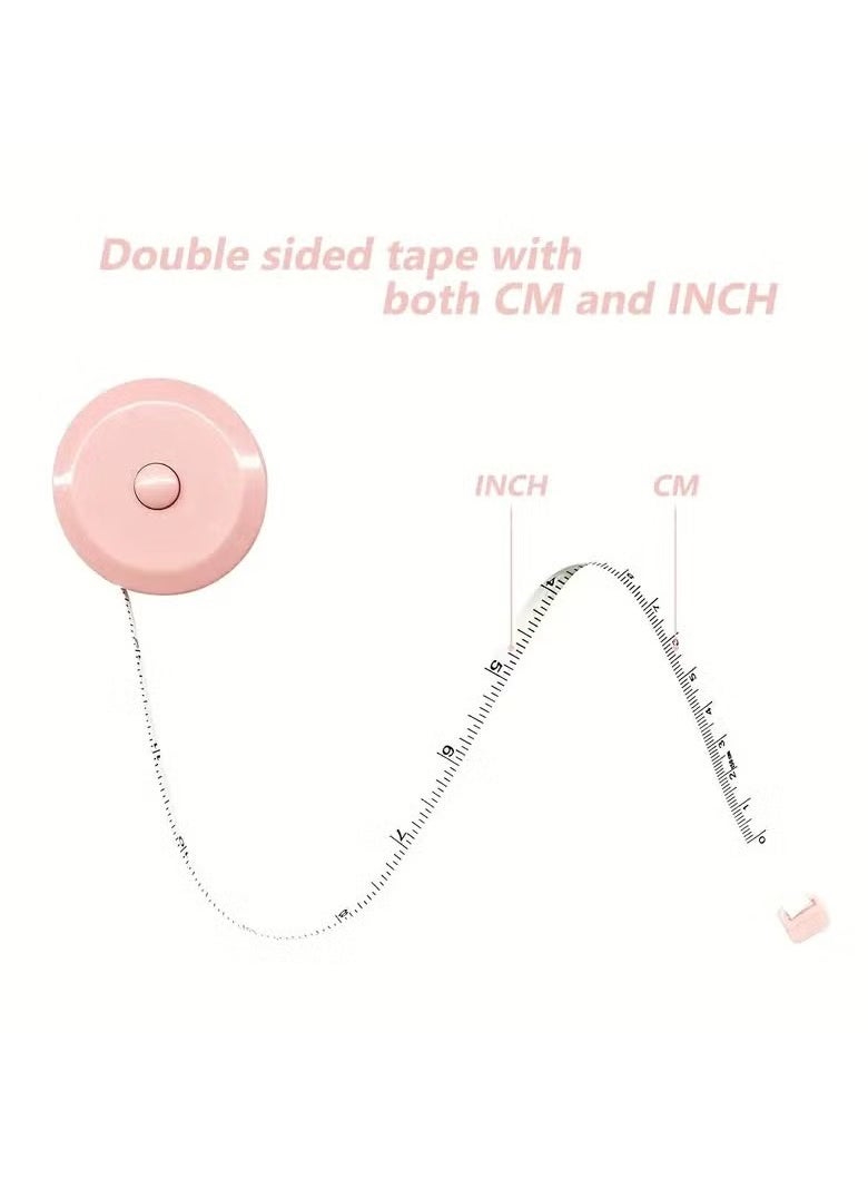 Generic Soft Tape Measuring 150cm/60inch for Body Fabric Sewing Tailor Cloth Knitting Craft Weight Loss Measurements Retractable Dual Sided Tape Measure 1 Pack  - Image 2