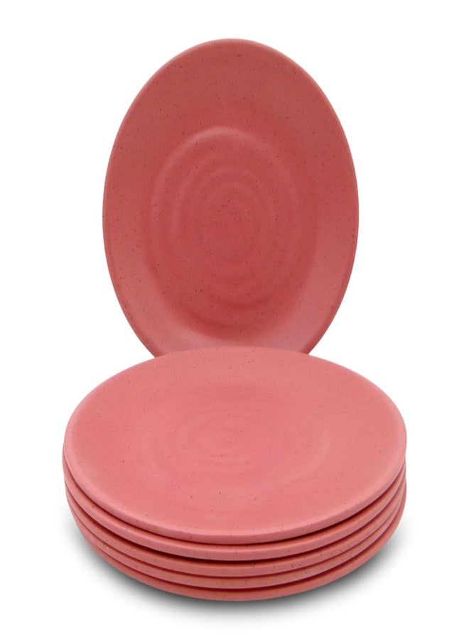 Superware | Pure Melamine | Round Buffet Plate Set - Pink Sand 12.5" (6 nos.) | Stain Free, Glazed Finish - Image 1