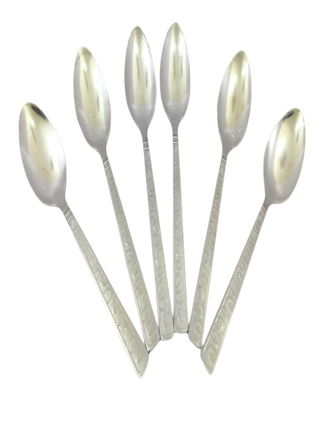 Funeiko Stainless Steel Spoon Set Ice Cream Sugar Spoon Soup Stir Desert Spoon for Home Kitchen 20 CM - Image 1