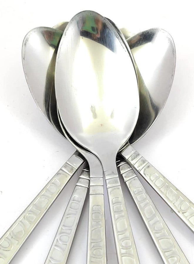 Funeiko Stainless Steel Spoon Set Ice Cream Sugar Spoon Soup Stir Desert Spoon for Home Kitchen 20 CM - Image 2