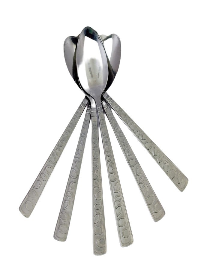 Funeiko Stainless Steel Spoon Set Ice Cream Sugar Spoon Soup Stir Desert Spoon for Home Kitchen 20 CM - Image 3