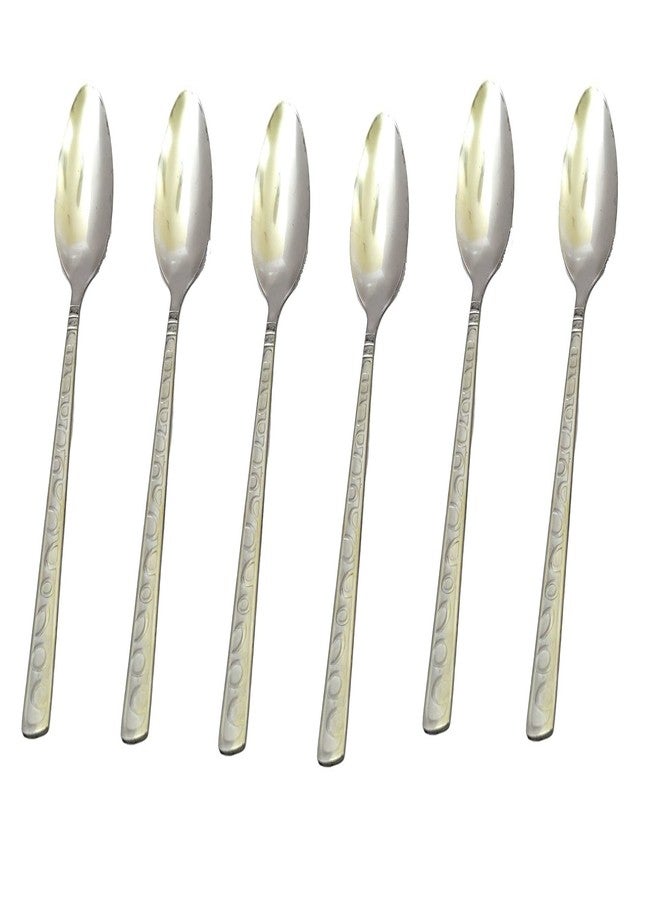 Funeiko Stainless Steel Spoon Set Ice Cream Sugar Spoon Soup Stir Desert Spoon for Home Kitchen 20 CM - Image 4