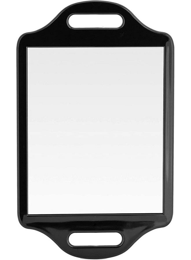 ميرورفانا مرآة محمولة باليد من Xlarge مع مقابض مزدوجة مريحة، مرآة خلفية كبيرة وطويلة لصالونات الحلاقة للرجال ومصففي الشعر المحترفين، مقاس 14 × 8.5 (أسود) - Image 1